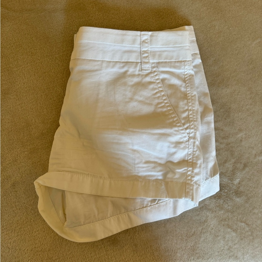 JCrew 100% Cotton White Chino Shorts